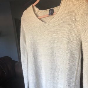 White Gap sweater